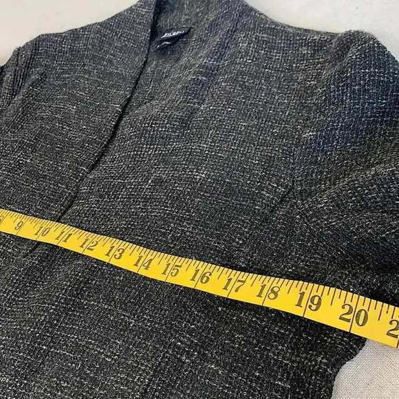 Eileen Fisher Wool Linen Blend Open Front Cardigan Sweater Size M Marled Gray - Picture 8 of 14